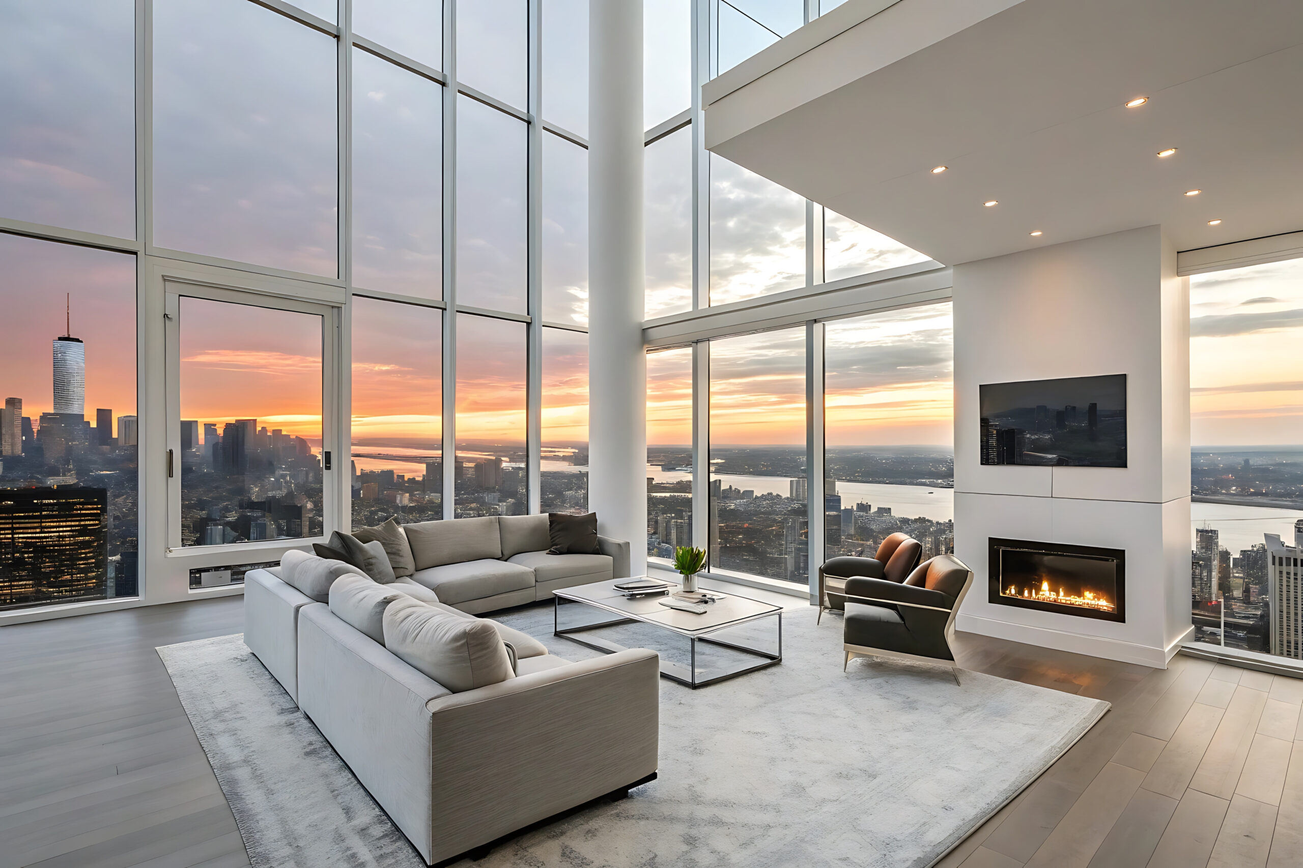 Luxury living room interior design in Hyderabad